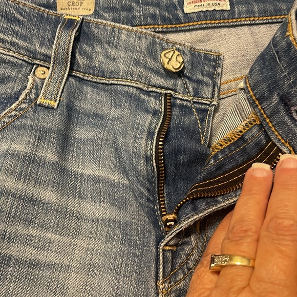 AG Adriano Goldschmied EX-BF CROP BOYFRIEND Women's size 28 Jeans Distressed USA - Picture 3 of 11